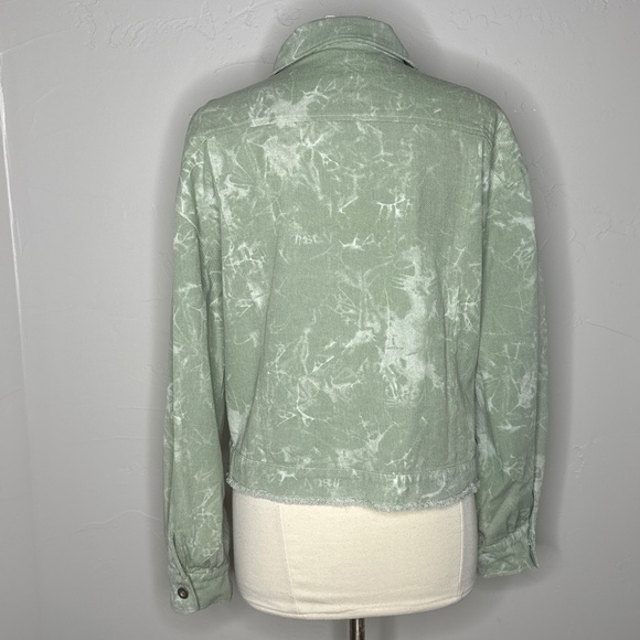 La Miel Tie Dye Light Green Jacket Size Large - Picture 5 of 9